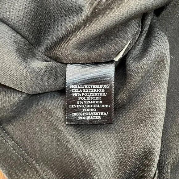 Ann Taylor Sheath Dress 6 Black Shirred Waist 3/4 Sleeve V-Neck Stretch Women's - Picture 11 of 11